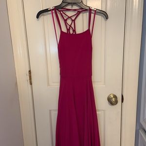 Lulu's Strappy to be Here Magenta Maxi Dress
